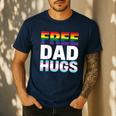 Free Dad Hugs Pride Flag Month LGBTQ Transgender Support Men's Casual T-Shirt Navy Free Dad Hugs Pride Flag Month LGBTQ Transgender Support Men's Casual T-Shirt Navy
