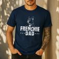 Frenchie Dad Lover Owner French Bulldog Father Daddy Papa Men Women Girls Kids Men's Casual T-Shirt Navy