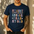 Funny Auntie My Aunt Is Definitely Cooler Than My Dad Men's Casual T-Shirt Navy