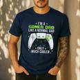 Gamer Dad Gaming Shirts Fathers Day Video Game Daddy Men's Casual T-Shirt Navy