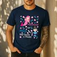 Gender Reveal Party Shirt Mermaid Or Pirate Dad Wants Pirate Men's Casual T-Shirt Navy Gender Reveal Party Shirt Mermaid Or Pirate Dad Wants Pirate Men's Casual T-Shirt Navy
