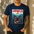 German Shepherd Jowls Hamburger GSG Dog Mom Dog Dad Men's Casual T-Shirt Navy