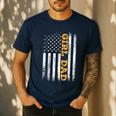 Girl Dad Father's Day Dad Daughter Dad Of Girls Outnumbered Men's Casual T-Shirt Navy
