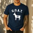 GOAT Number 14 Greatest Of All Time Dad Joke Men's Casual T-Shirt Navy