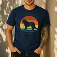 Golden Mountain Vintage Retro Mum Dad Dog Men Women Kids Men's Casual T-Shirt Navy Golden Mountain Vintage Retro Mum Dad Dog Men Women Kids Men's Casual T-Shirt Navy
