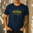 Grandpa Granddad Shirt Best Granddad In The Galaxy Men's Casual T-Shirt Navy