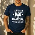 Grandpa Shirt For Men Fathers Day Dad And Grandpa Men's Casual T-Shirt Navy