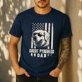 Great Pyrenees Dog Dad American Flag For Father Men Men's Casual T-Shirt Navy