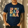 Groovy In My Dad Era Dad Father's Day Men's Casual T-Shirt Navy