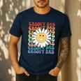 Groovy Dad Matching Outfit Fathers Day Family Retro Vintage Men's Casual T-Shirt Navy Groovy Dad Matching Outfit Fathers Day Family Retro Vintage Men's Casual T-Shirt Navy