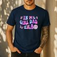 Groovy Retro In My Girl Dad Era Daddy Fathers Day Men's Casual T-Shirt Navy