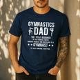 Gymnastics Dad Definition Gymnastics Father Of A Gymnast Dad Men's Casual T-Shirt Navy