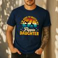 Gymnastics Mom Dad I'm Here To Watch My Flippin' Daughter Men's Casual T-Shirt Navy