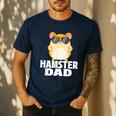 Hamster Dad Father's Day Animal Whisperer Rodent Lover Men's Casual T-Shirt Navy