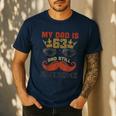 Happy His Birthday My Dad Is 63 Years Old And Still Awesome Men's Casual T-Shirt Navy