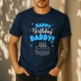 Happy Birthday Daddy Dad Birthday Bday Costume Family Party Men's Casual T-Shirt Navy