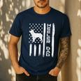 Heeler Dad Flag Vintage Blue Red Cattle Dog Patriot Men Men's Casual T-Shirt Navy