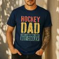Hockey Dad Shirt Men Fathers Day Hockey Dad Men's Casual T-Shirt Navy
