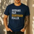 Husband Dad Sourdough Dealer Sourdough Baker Men's Casual T-Shirt Navy Husband Dad Sourdough Dealer Sourdough Baker Men's Casual T-Shirt Navy