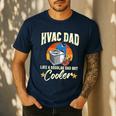 HVAC Dad But Cooler HVAC Technician Father Men's Casual T-Shirt Navy