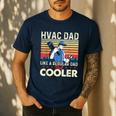 HVAC Dad Like A Regular Dad HVAC Technician AC Repairman Men's Casual T-Shirt Navy