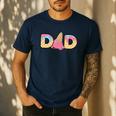 Ice Cream Dad 1st Birthday Matching Family Men's Casual T-Shirt Navy