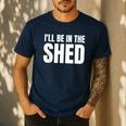 I'Ll Be In The Shed For Dad Men's Casual T-Shirt Navy