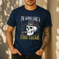 I'm Aging Like a Fine Cigar Skull Dad Retro Adult Men's Casual T-Shirt Navy I'm Aging Like a Fine Cigar Skull Dad Retro Adult Men's Casual T-Shirt Navy