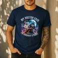 I'm A Beast Alpha Man Alpha Wolves Jokes Dad Papa Alpha Wolf Men's Casual T-Shirt Navy