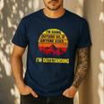 I'm Going Outside If Asked I'm Outstanding Dad Joke Men's Casual T-Shirt Navy