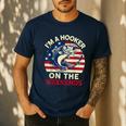 I'm Hooker On The Weekends Dirty Bass Dad Fishing Men's Casual T-Shirt Navy
