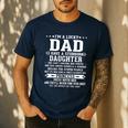 I'm A Lucky Dad I Have A Stubborn Daughter Fathers Men's Casual T-Shirt Navy