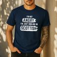 I'm Not Angry I'm Just Smiling In Scottish Dad Fun Scotland Men's Casual T-Shirt Navy