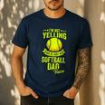 I'm Not Yelling This Is Just My Softball Dad Voice Men's Casual T-Shirt Navy