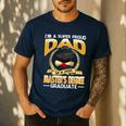 I'm A Super Proud Dad Of A 2025 Master's Degree Graduate Men's Casual T-Shirt Navy
