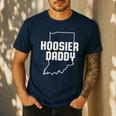 Indiana Hoosier Dad Men's Casual T-Shirt Navy