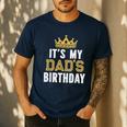 It's My Dad's Birthday Party Family Matching Small Men's Casual T-Shirt Navy