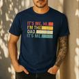 It's Me Hi I'm The Dad It's Me Dad Father's Day Retro Men's Casual T-Shirt Navy