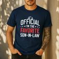 It's Official I'm The Favorite Son-In-Law Dad Father Men's Casual T-Shirt Navy