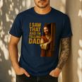 Jesus I Saw That I'm Telling Dad Religious Men's Casual T-Shirt Navy