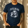 Jesus Im Telling Dad Christian Humor Men Women Kids Men's Casual T-Shirt Navy Jesus Im Telling Dad Christian Humor Men Women Kids Men's Casual T-Shirt Navy