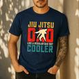 Jiu Jitsu Dad Like A Regular Dad But Cooler Dad Father Men's Casual T-Shirt Navy