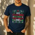Just Feliz Navi Because I Don't Have A Dad Ugly Christmas Men's Casual T-Shirt Navy