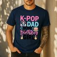 K-Pop Dad Of The Birthday Girl K Pop Birthday Party Men's Casual T-Shirt Navy