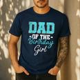 Kids Birthday Party Parent Birthday Girl Father Daddy Dad Men's Casual T-Shirt Navy