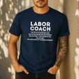 Labor Coach Delivery Checklist For New Dads Men's Casual T-Shirt Navy