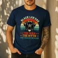 Labrador Retriever Dad Black Lab Dad Men's Casual T-Shirt Navy