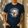 Labrador Retriever Dog Dad Men's Casual T-Shirt Navy