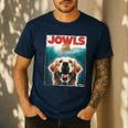Light Golden Retriever Jowls Top Paws Cream Lab Dog Mom Dad Men's Casual T-Shirt Navy