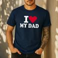 I Love My Dad Men's Casual T-Shirt Navy